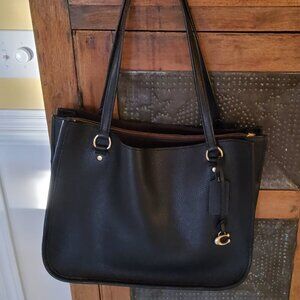 Coach Tyler Carryall C2273 in Black Polished Pebble Leather